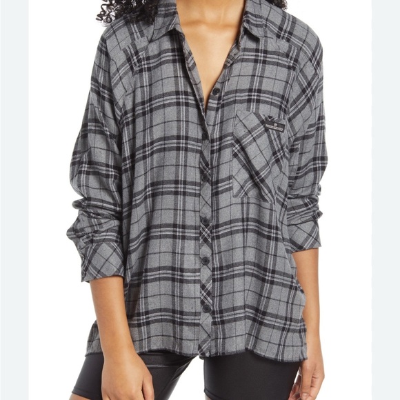 Urban Outfitters Brendan Drapey Flannel Button-Through Shirt XS - Picture 3 of 6